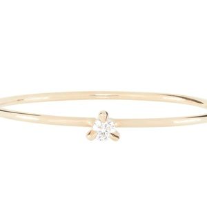 14K gold Catbird Diamond Fizz Ring, Petite. Size 8